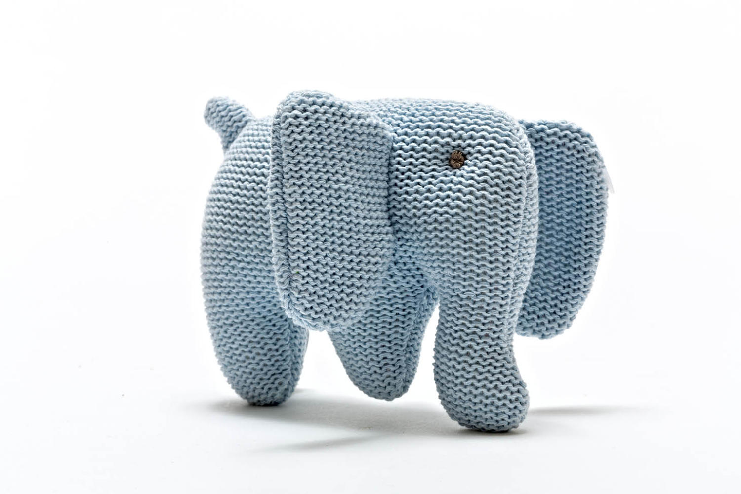 Blue elephant baby rattle