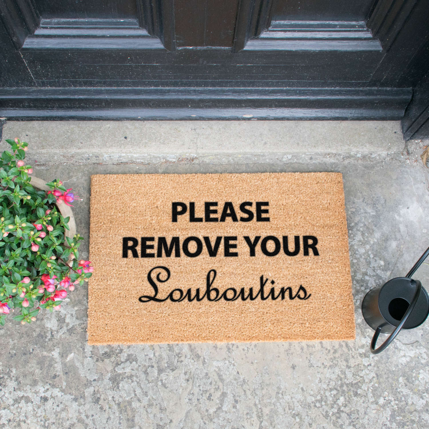 Please remove your Louboutins design standard size doormat