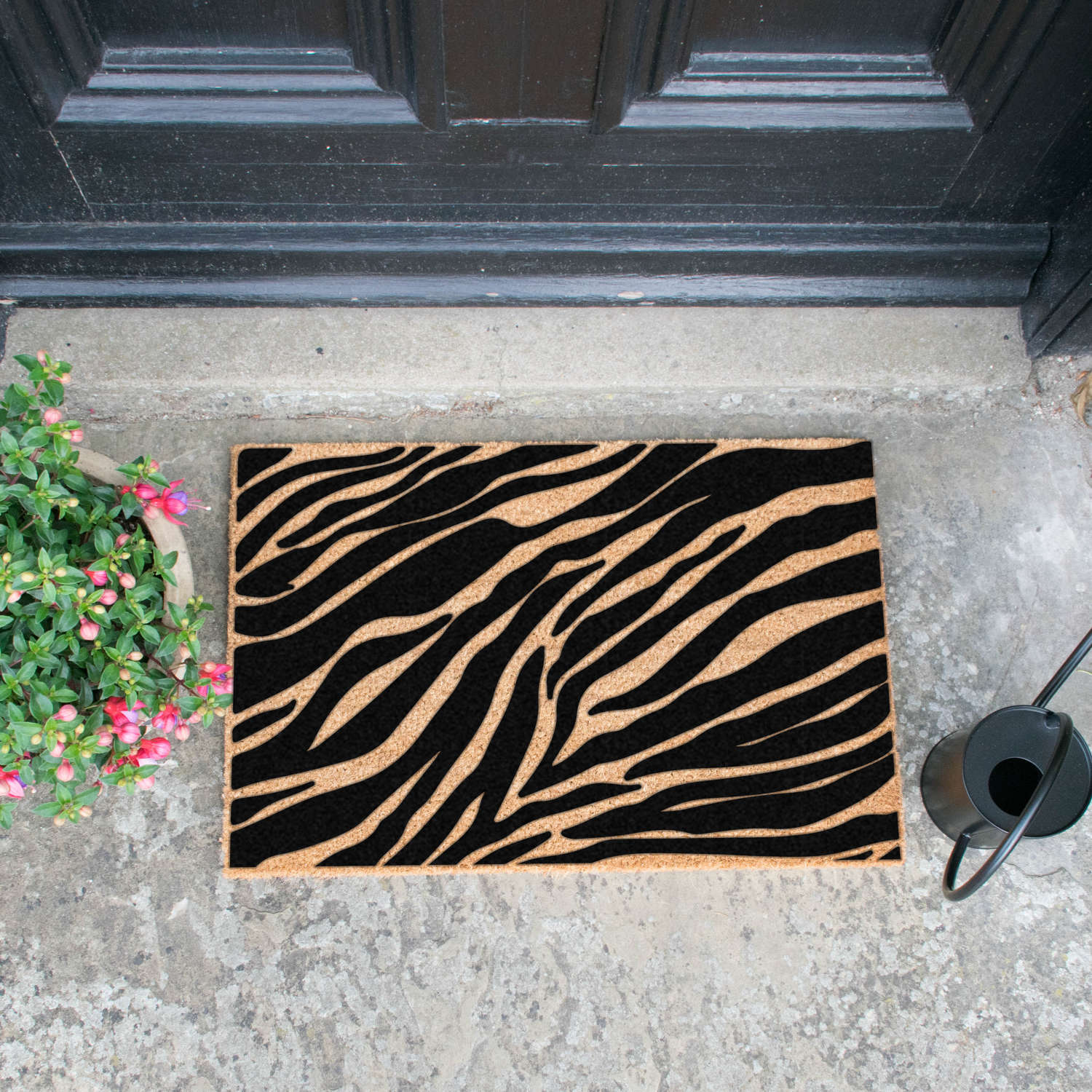 Zebra design standard size doormat