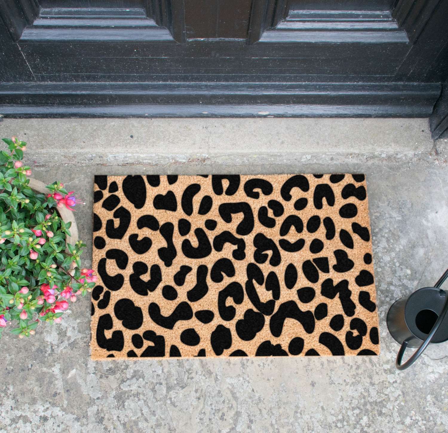Leopard print design standard size doormat