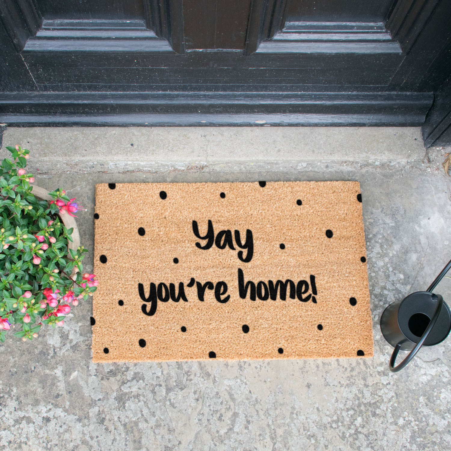 Yay you're home design standard size doormat