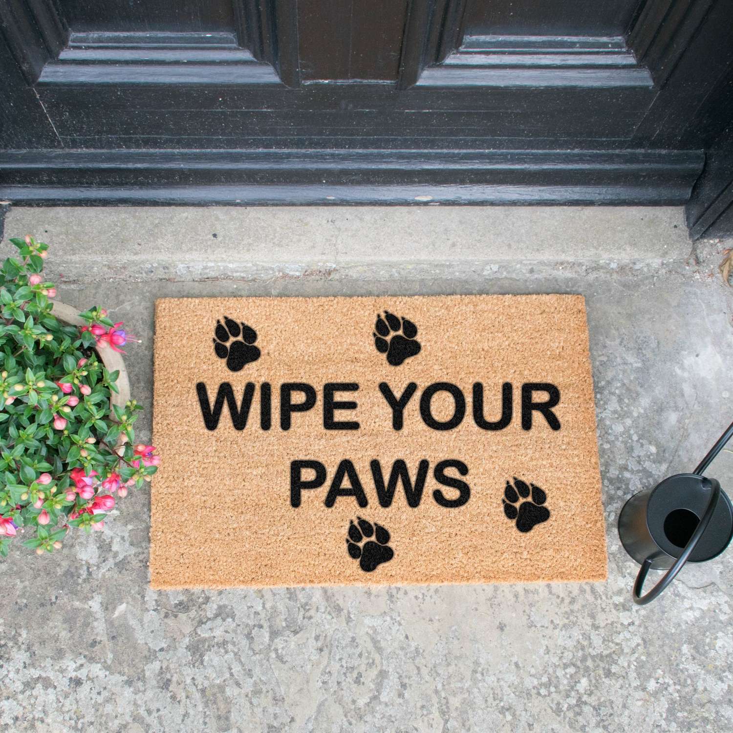 Wipe your paws design standard size doormat