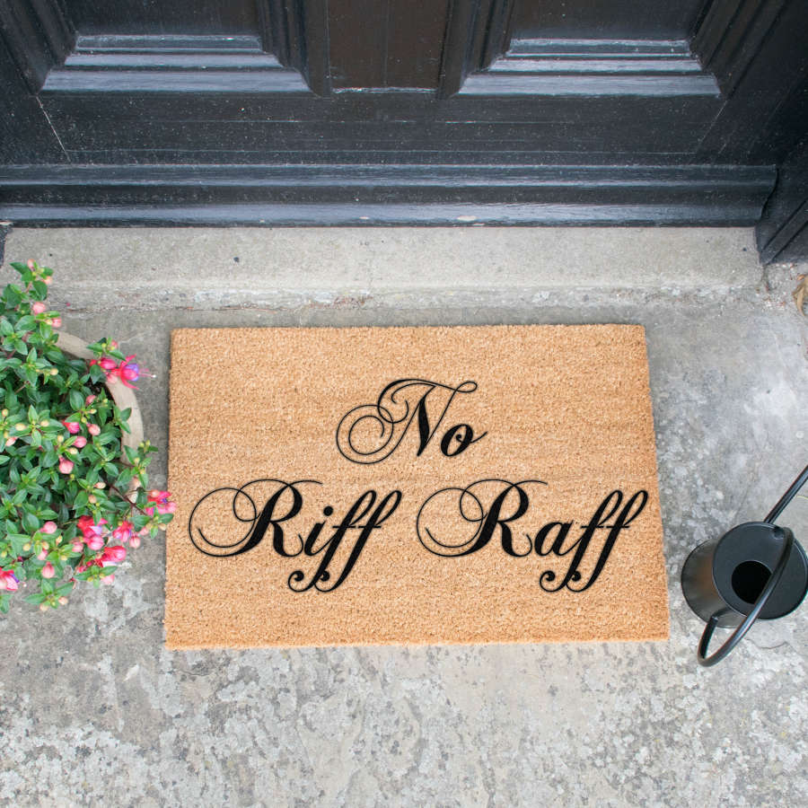 No Riff Raff design standard size doormat