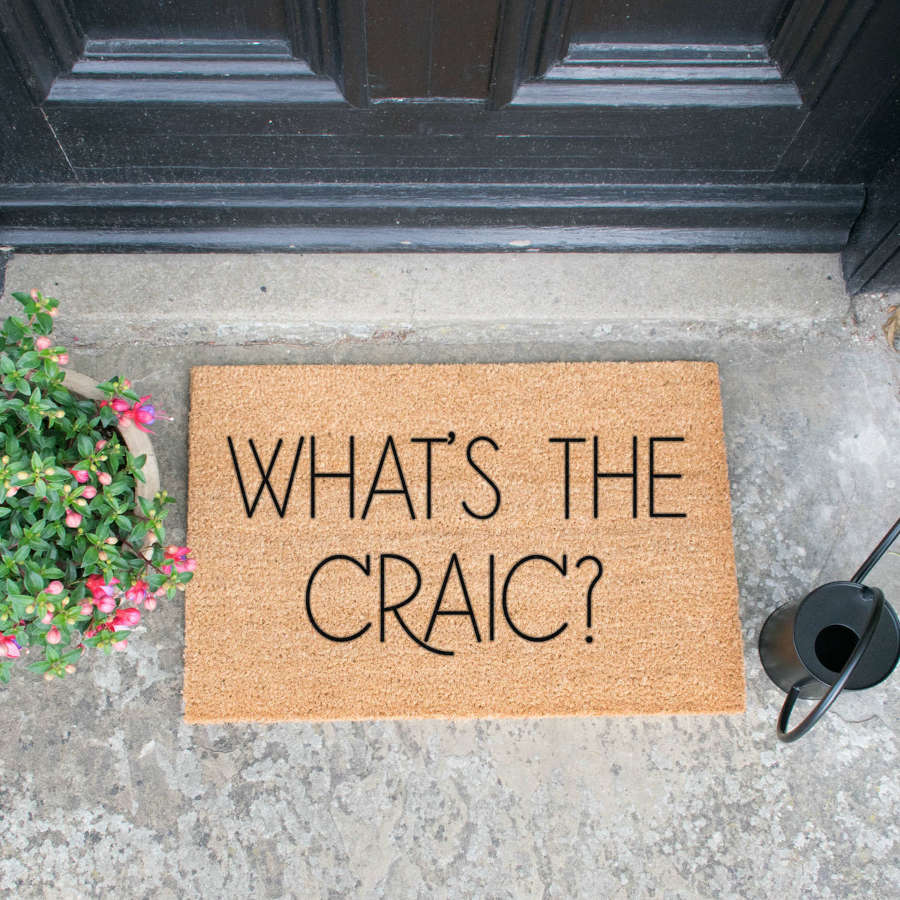 What's the Craic? design standard size doormat
