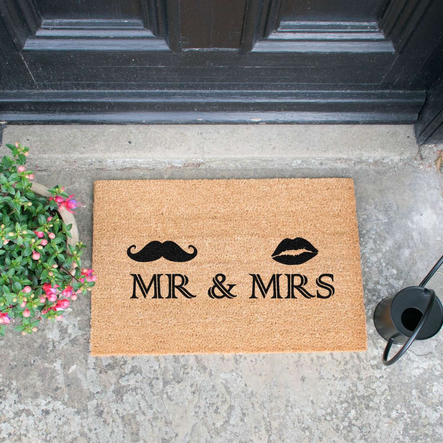 Mr and Mrs design standard size doormat