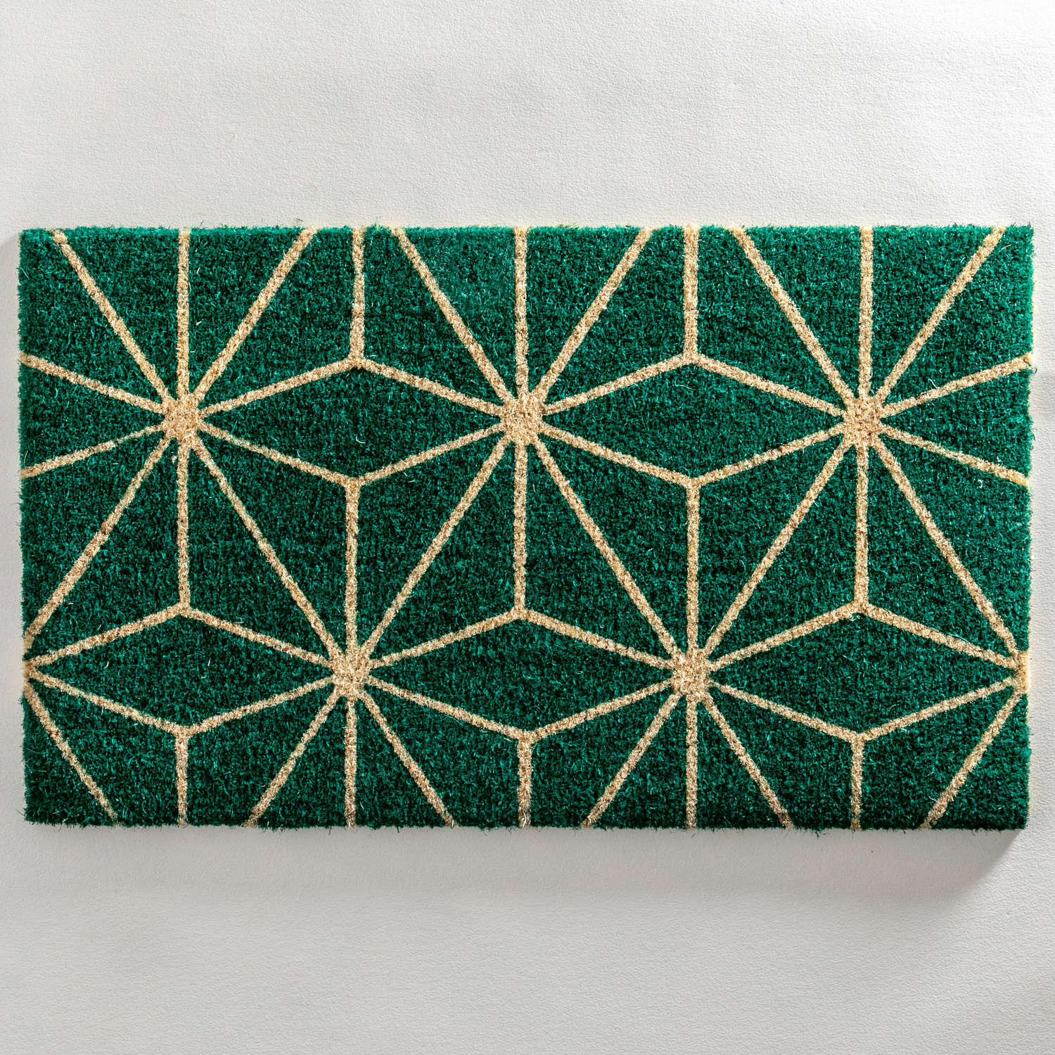 Green geo design standard size doormat