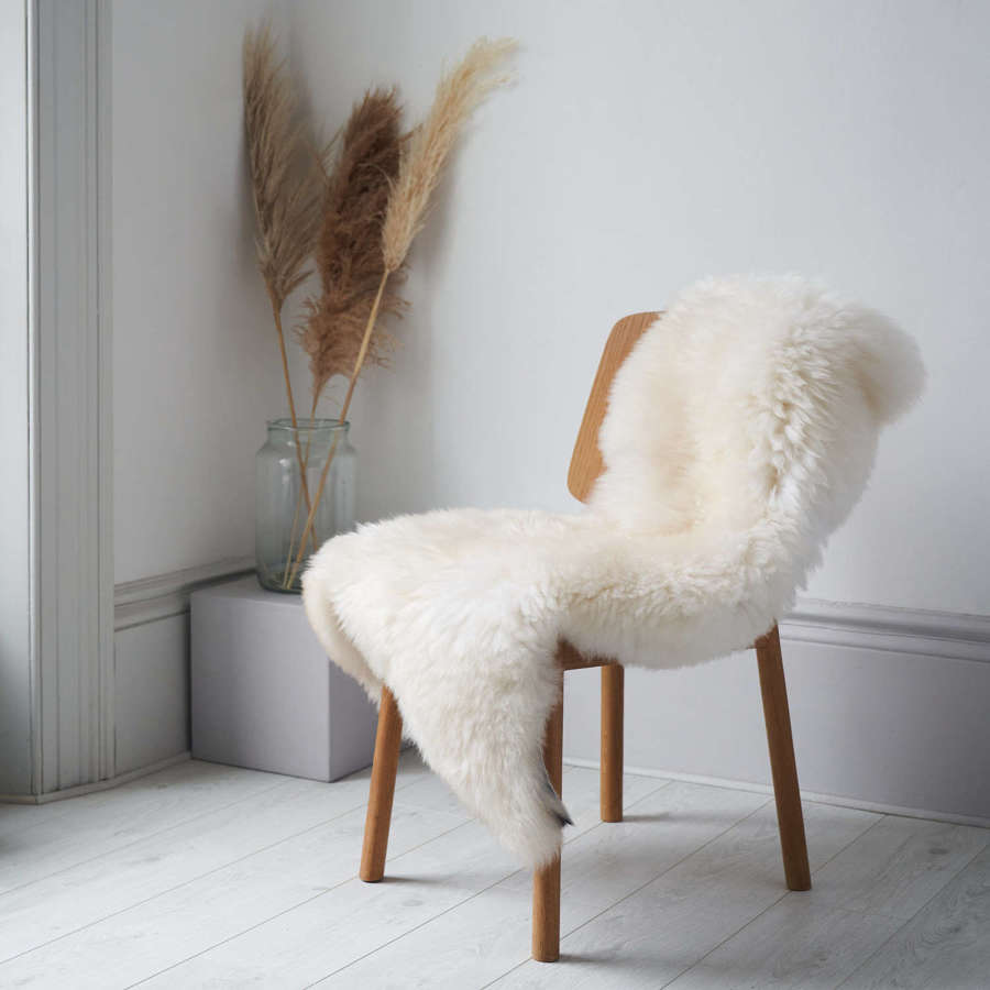 Sheepskin Rug or Throw in Natural Ivory