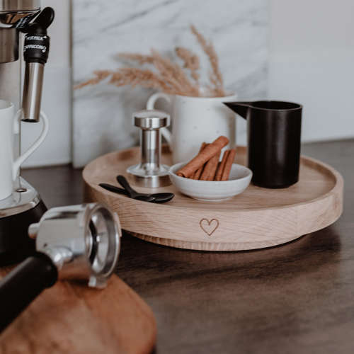 Lazy Susan - solid oak wooden turntable