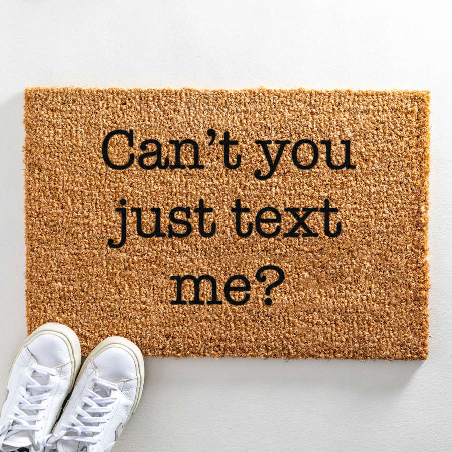 Can't you just text me design standard size doormat