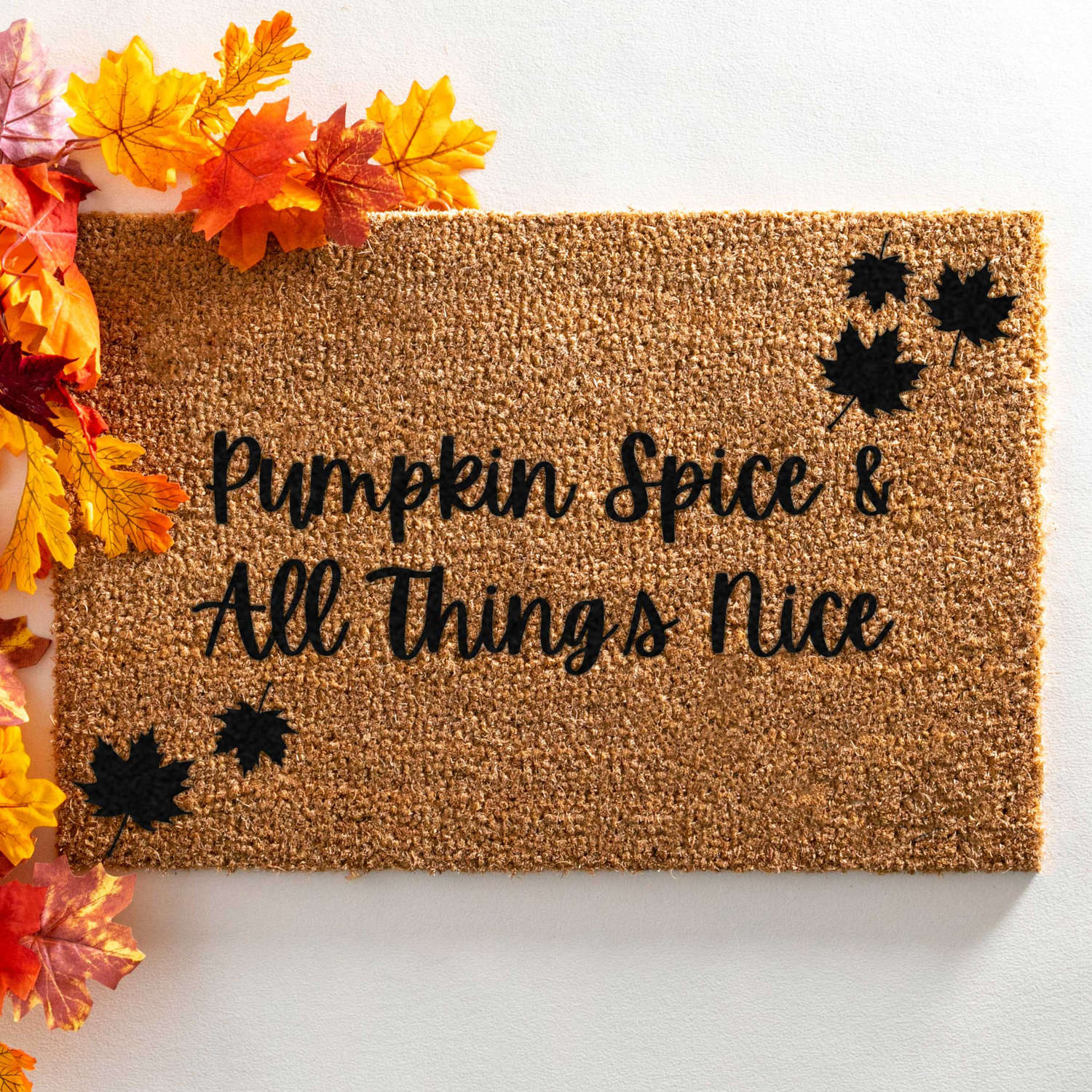 Pumpkin spice and all things nice design standard size doormat