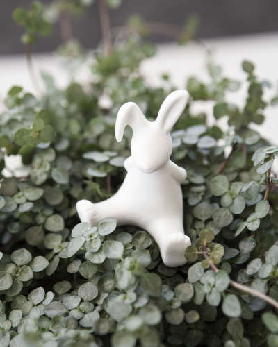 Ceramic sitting Easter bunny