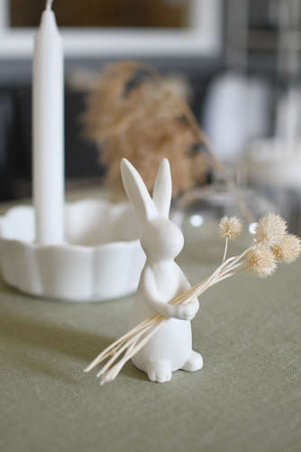 Small white Easter bunny